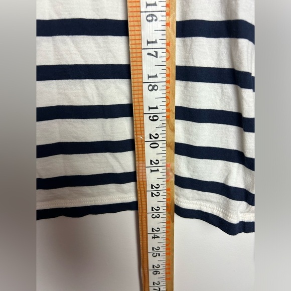 Crewcuts J.Crew Kids Girl Size 14 Top Blouse Striped White-Black Turtleneck - Picture 6 of 11